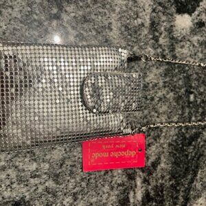 Depeche Mode New York silver mesh phone bag or clutch